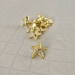 Aplique Dourado Estrela do mar 1,9cm - pacote com ... - CHAMMA FESTA