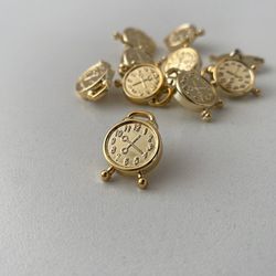 Aplique dourado Relógio 1,9cm - pacote com 10 unid... - CHAMMA FESTA