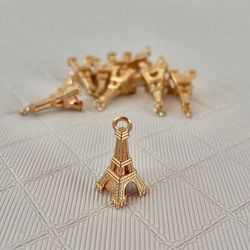 Aplique dourado Torre de Paris 0,8x2,0cm - Pacote ... - CHAMMA FESTA