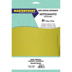 Papel Especial Laminado A4 250g – Dourado (10 folh... - CHAMMA FESTA