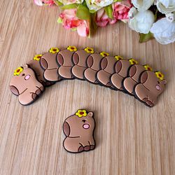 Emborrachado Cabeça Capivara 3,5cm - 10 unidades -... - CHAMMA FESTA