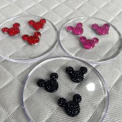 Aplique Cabeça Mickey Com Glitter 13x14mm 10un - 0... - CHAMMA FESTA