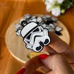 Aplique Emborrachado Star Wars Darth 3,5cm Branco/... - CHAMMA FESTA