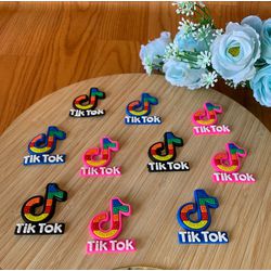 Kit Aplique Emborrachado Tiktok 4cm - 10 unidades ... - CHAMMA FESTA