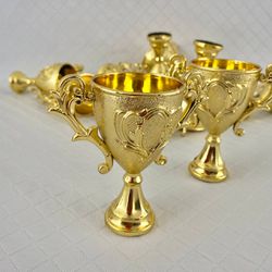 Dourado Troféu taça de Luxo 9x9cm - pacote com 10 ... - CHAMMA FESTA