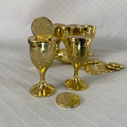 Enfeite plástico Taça JHS 7,2x3,5cm Dourado - paco... - CHAMMA FESTA