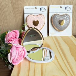 Espelho de Bolso Coração Interponte - Tam. 3,6 cm ... - CHAMMA FESTA