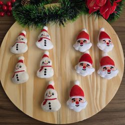 Enfeite de Pelúcia Natalino 5x7CM – Pacote com 5 U... - CHAMMA FESTA