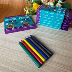 Giz de cera onda pro 6 cores - Unidade - 001762 - CHAMMA FESTA