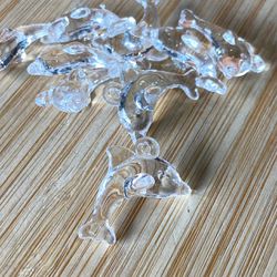 Pingente acrílico Golfinho 2,5cm cristal - pacote ... - CHAMMA FESTA