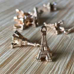 Aplique dourado Torre de Paris 0,8x2,0cm - Pacote ... - CHAMMA FESTA