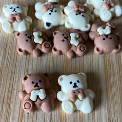 Aplique Resina Urso 2cm Sortido - pacote com 10 un... - CHAMMA FESTA