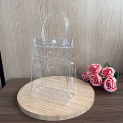 Sacola de Plástico PVC C/Alça Transparente - 15X20... - CHAMMA FESTA