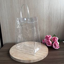 Sacola de Plástico PVC C/Alça Transparente - 18X23... - CHAMMA FESTA