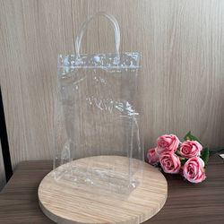 Sacola de Plástico PVC C/Alça Transparente - 20X28... - CHAMMA FESTA