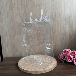 Sacola de Plástico PVC C/Alça Transparente - 24x32... - CHAMMA FESTA