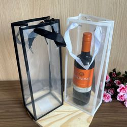 Sacola Plástica Transparente para Garrafa – 13x9x3... - CHAMMA FESTA