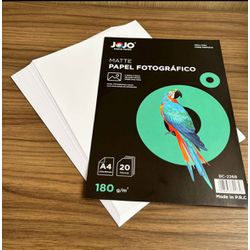 PAPEL FOTO A4 180G 20FLS MATTE JOJO - 790883730065 - CHAMMA FESTA