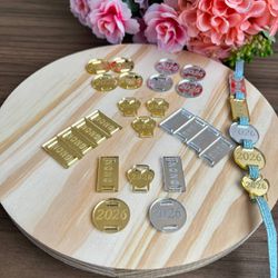Passador Espelhado 2,5cm 2026 - pacote com 5 unida... - CHAMMA FESTA