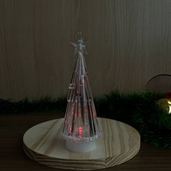 ENFEITE ACRILICO ARVORE DE NATAL 15CM UN LUZ COLOR... - CHAMMA FESTA
