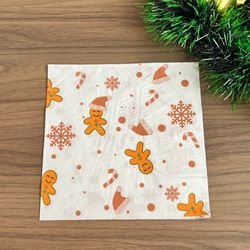 GUARDANAPO ESTAMPADO 33X33CM 20UN BISCOITO NATALIN... - CHAMMA FESTA