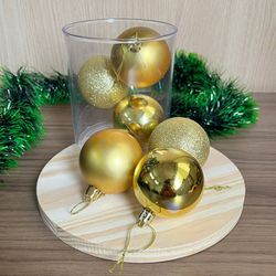 Bola para enfeitar árvore de natal 6cm Pacote com ... - CHAMMA FESTA