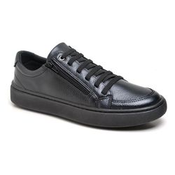 Sapatênis Masculino Couro Cft Preto - MLB554608245... - CHARELLI