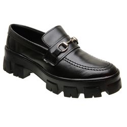 Sapato Mocassim Tratorado Feminino SL Preto - MLB4... - CHARELLI