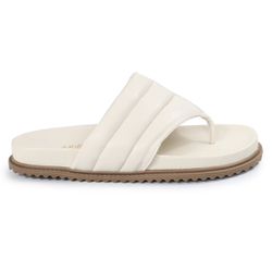 Sandalia Papete de Dedo Sola Baixa Leona Off-White... - CHARELLI