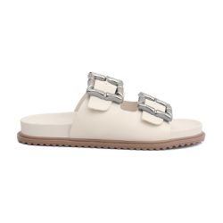 Sandália Papete Bianca com Fivela Off-White - AR06... - CHARELLI