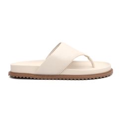 Sandália Feminina Papete de Dedo Fabi Off-White - ... - CHARELLI