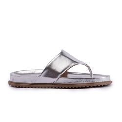 Sandália Feminina Papete de Dedo Fabi Prata - AR30... - CHARELLI