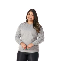 Moletom Feminino Gola Careca Cinza - CARECA-FEM-CI... - CHIELLA