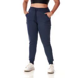 Calça Moletom Feminina Azul Marinho - CALCA-FEM-M... - CHIELLA
