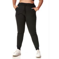 Calça Moletom Feminina Preta - CALCA-FEM-PRETA - CHIELLA