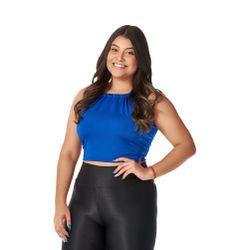 Cropped Feminino de Amarrar nas Costas Azul - CROP... - CHIELLA