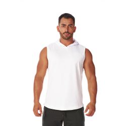 Regata Masculina Branca Capuz Oversized Longline A... - CHIELLA