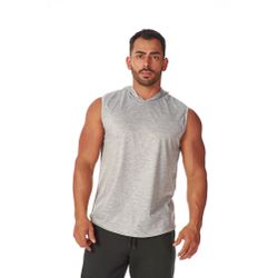 Regata Masculina Cinza Capuz Oversized Longline Ac... - CHIELLA