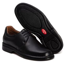 Sapato Comfort Masculino Em Couro Preto - 2004 - Ranster Confort