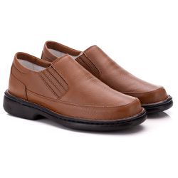 Sapato Comfort Masculino em Couro Caramelo Floter ... - Ranster Confort