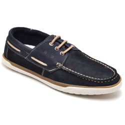 Dockside Comfort Masculino em Couro Azul - J200 - Ranster Confort