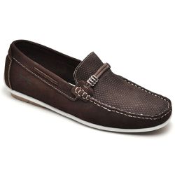 Mocassim Comfort Masculino em Couro Café - J300 - Ranster Confort