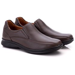 Sapato Social Comfort Masculino em Couro Café - 03... - Ranster Confort