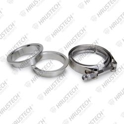 KIT ABRAÇADEIRA V-BAND V-CLAMP INOX 304 DE 3,0 POL - Haustech Motorsports