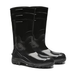 BOTA DE PVC PRETA COM FORRO, C... - Click Souza Lima