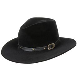 Chapéu Preto Modelo Gusttavo Lima Aba 8 Cm Unissex... - CLUB 21 COUNTRY
