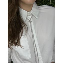 Gravatinha Feminina Country Prata com Regulagem -... - CLUB 21 COUNTRY