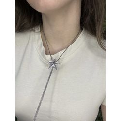 Gravatinha Colar Country Feminino Estrela Prata co... - CLUB 21 COUNTRY