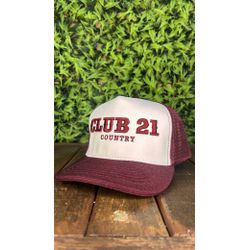 Boné Country Sertanejo Club21 Cor Vinho - BONE19 - CLUB 21 COUNTRY
