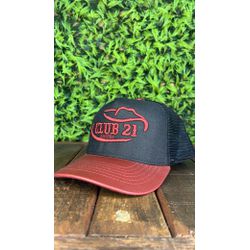 Boné Country Sertanejo Club21 Country Cor Vinho Ab... - CLUB 21 COUNTRY
